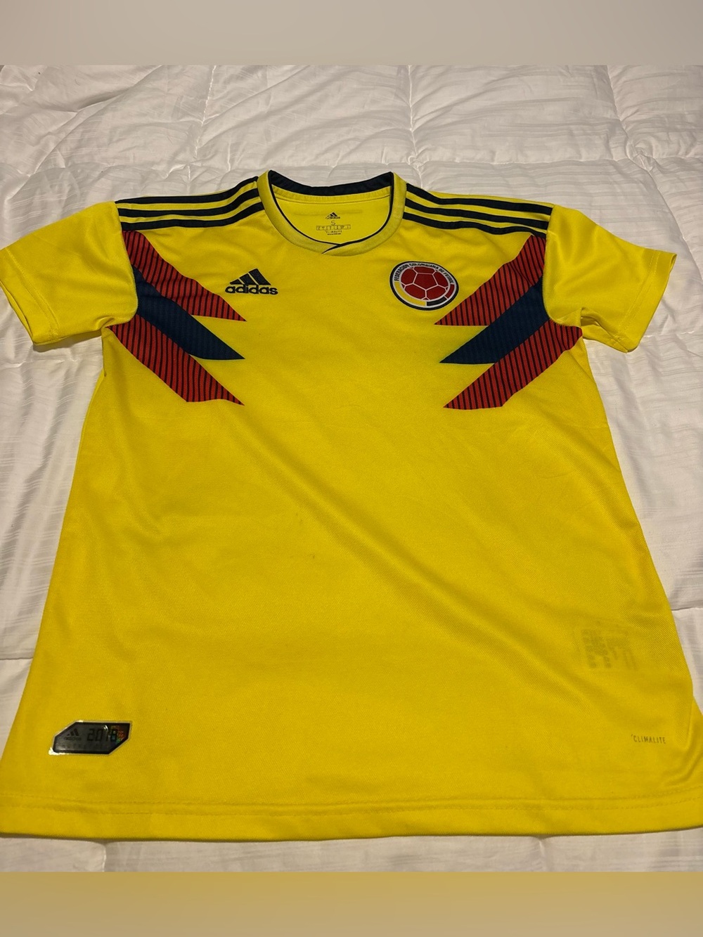 Colombia 2018 Adidas Home Soccer Jersey Size Small